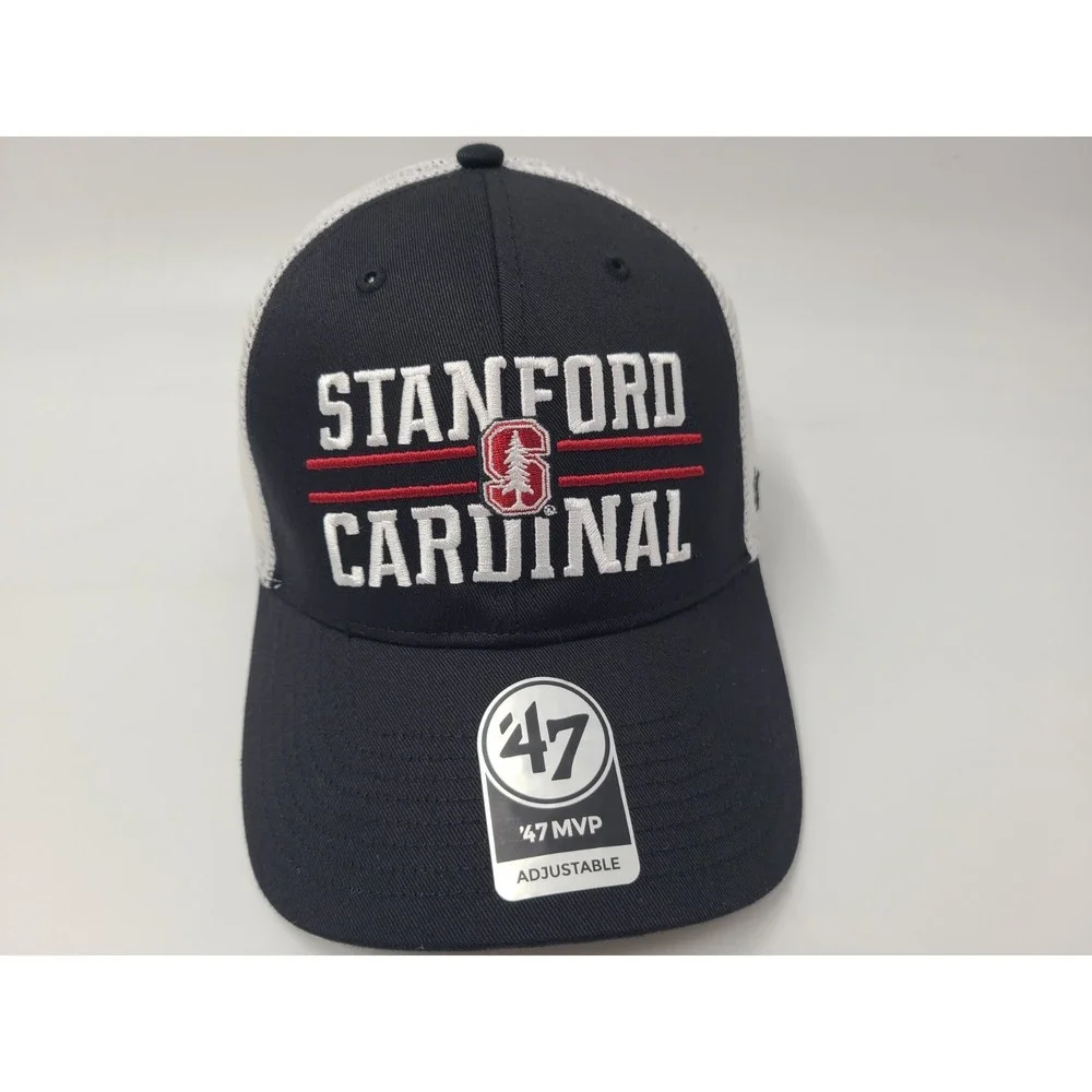 Stanford University Cardinal 47 Brand MVP Mesh Trucker Snapback Hat Cap Men NCAA